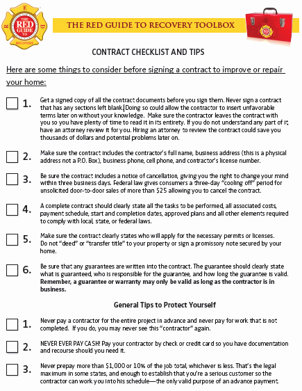 Home Improvement Contract Template Best Of Home Improvement Contract Checklist