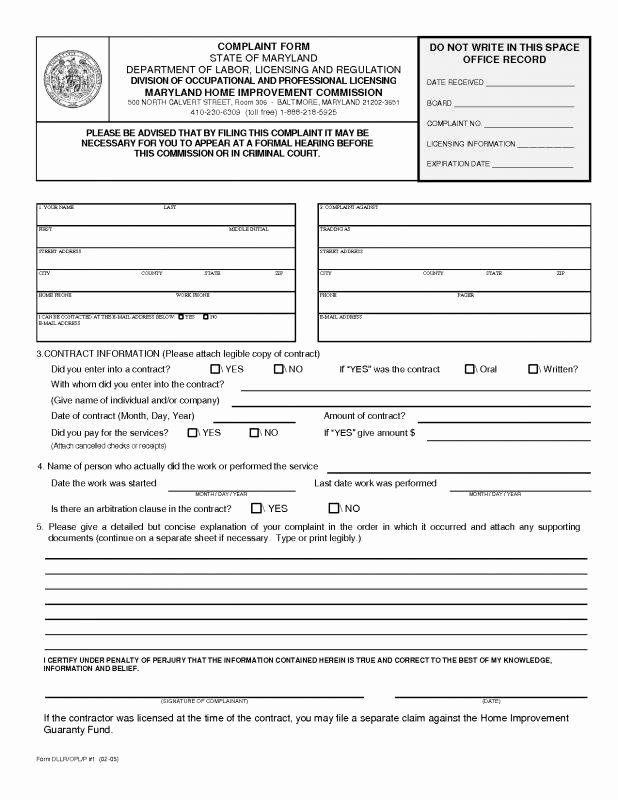 Home Improvement Contract Template Lovely Home Improvement Contract