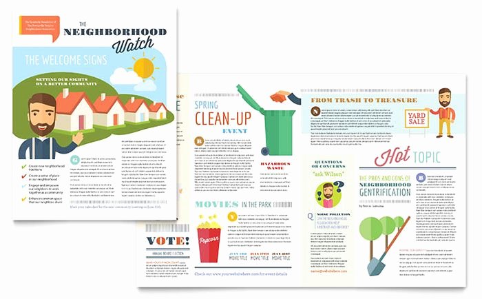 Homeowners association Newsletter Template Best Of Make A Monthly Newsletter for Your Neighborhood association with Pre Designed Templates From