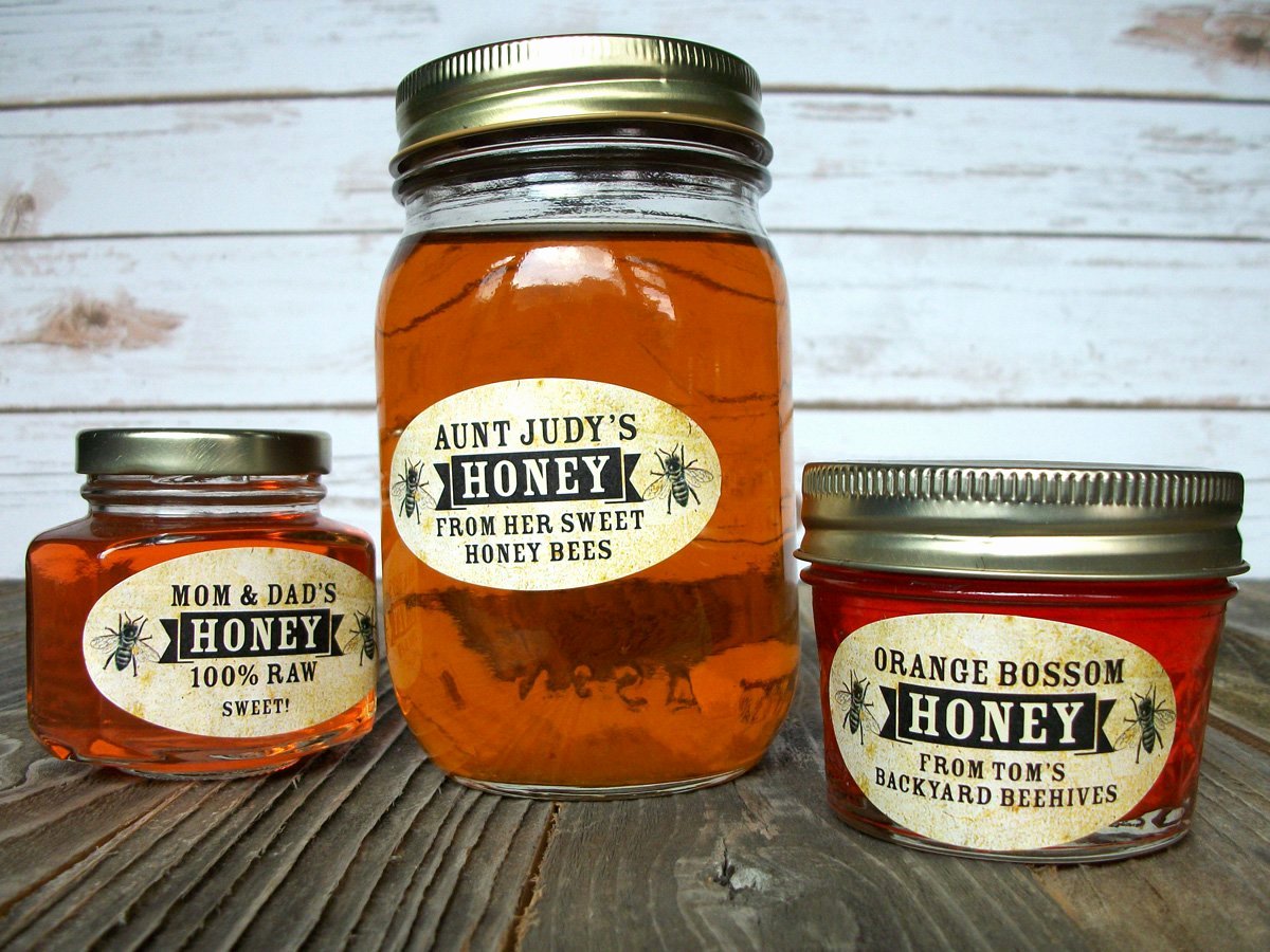 Honey Jar Labels Printable Elegant Custom Vintage Oval Honey Jar Labels Ts for Backyard