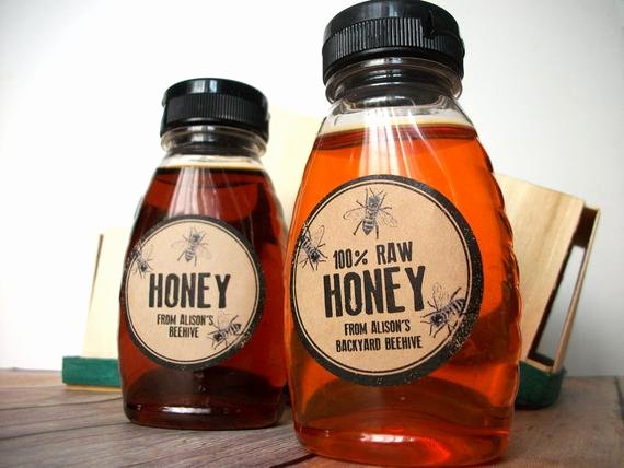 Honey Jar Labels Printable Inspirational Custom Rubber Stamp Honey Kraft Paper Bottle Labels