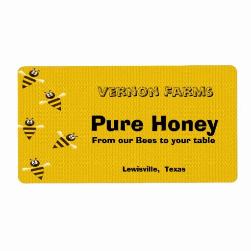 Honey Jar Labels Template Lovely Honey Jar Label