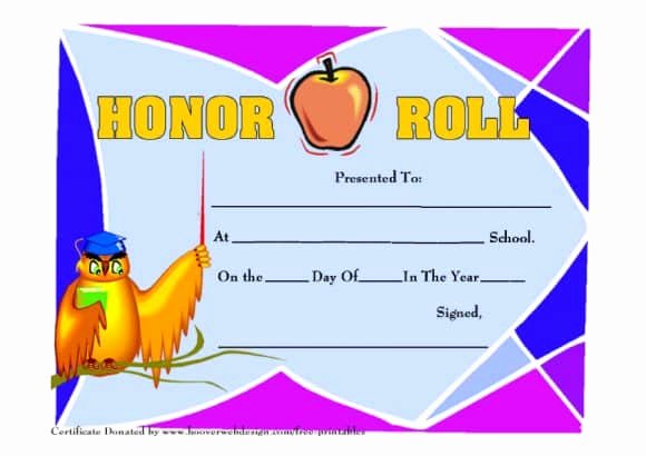 Honor Roll Certificate Templates Free Awesome 40 Honor Roll Certificate Templates &amp; Awards Printable