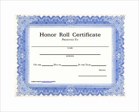Honor Roll Certificate Templates Free Best Of 8 Printable Honor Roll Certificate Templates &amp; Samples Doc Pdf