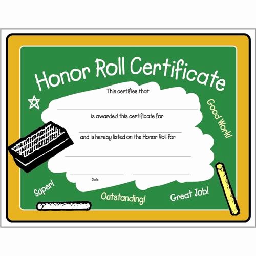 Honor Roll Certificate Templates Free Fresh Colorful Honor Roll Certificate 8 1 2 X 11 Colorful Honor Roll Certificates