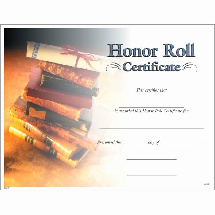 Honor Roll Certificate Templates Free New Honor Roll Certificate Pack Of 15