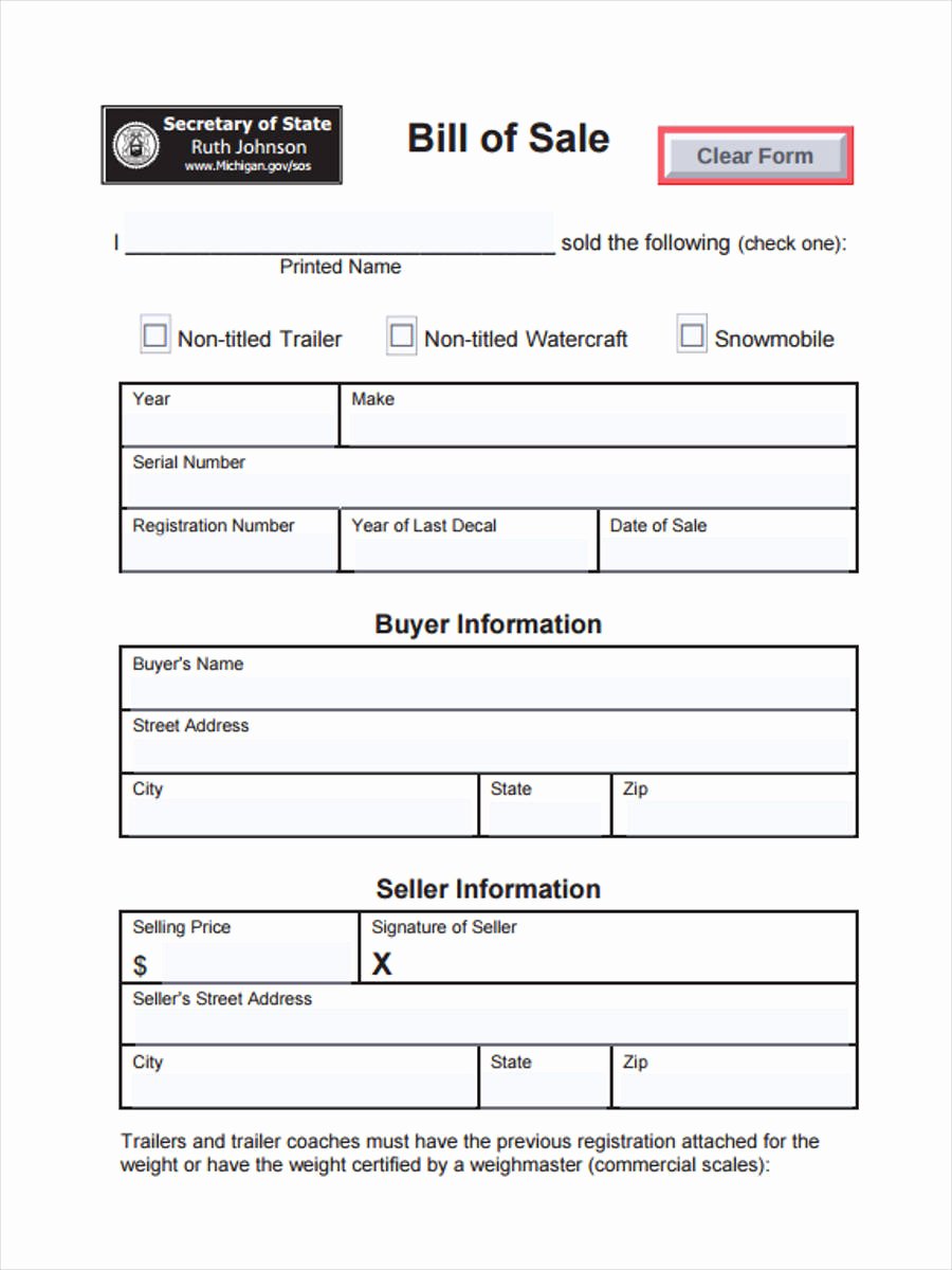 Horse Trailer Bill Of Sale Inspirational Trailer Bill Of Sale form 6 Free Documents In Word Pdf