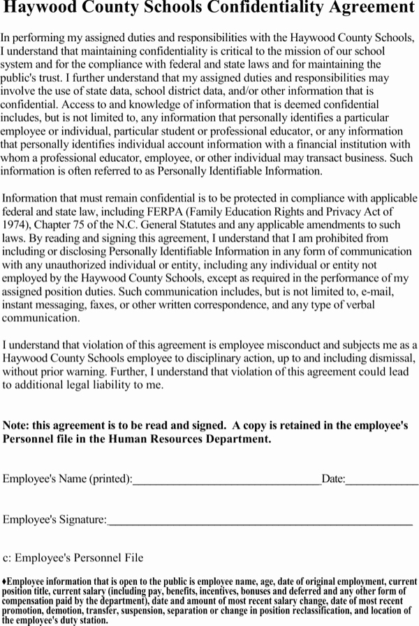 Human Resources Confidentiality Agreement Lovely Download Human Resources Confidentiality Agreement form Sample for Free formtemplate