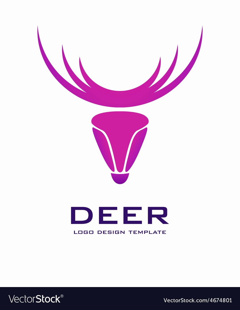 Hunting Logo Design Templates Unique Deer Head Logo Design Template Royalty Free Vector Image