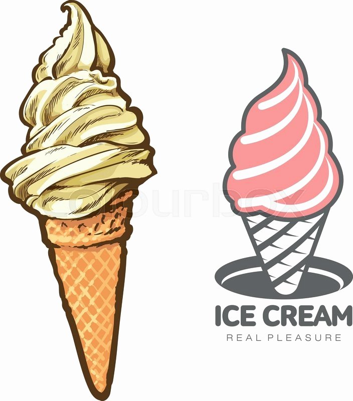 Ice Cream Restaurants Logos New Delicious Ice Cream Logo Vector Stock Vector