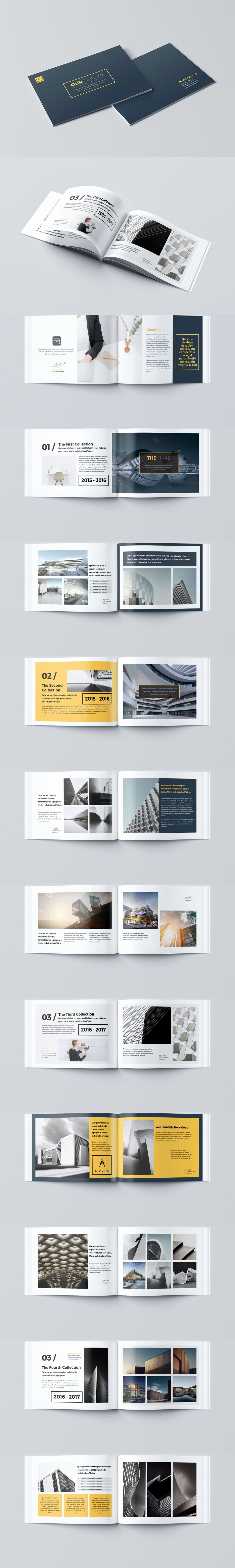 In Design Portfolio Templates Best Of Our Portfolio Architecture 24 Pages A4 &amp; A5 Template Indesign Indd Brochure Templates