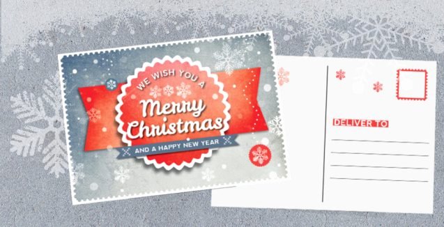 In Design Postcard Template Lovely Indesign Postcard Template 2 Pages Retro Christmas theme