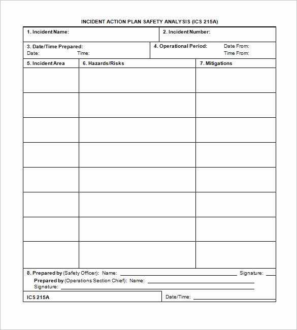 Incident Action Plan Example Elegant Incident Action Plan Template 7 Free Word Excel Pdf format Download