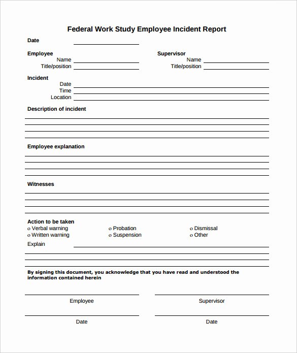 Incident Report Sample In Nursing Best Of 16 Employee Incident Report Templates Pdf Word Pages
