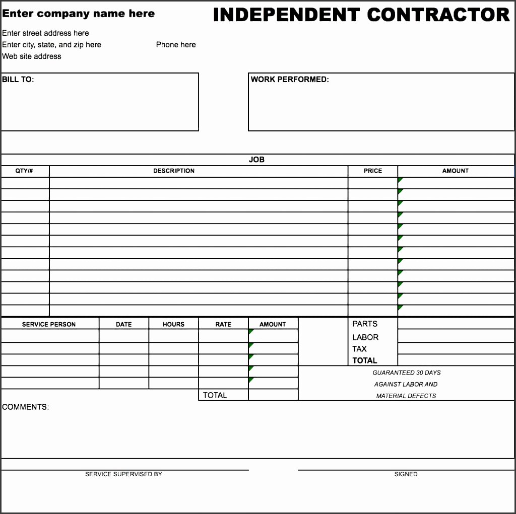 Independent Contractor Invoice Template Lovely 10 Contractor Invoice Template Easy to Edit