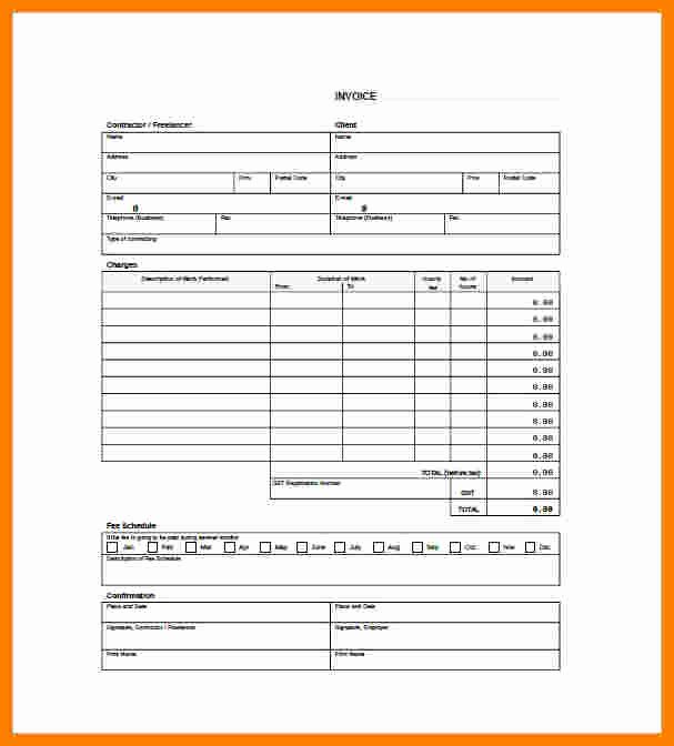 Independent Contractor Invoice Template Lovely 7 Independent Contractor Invoice