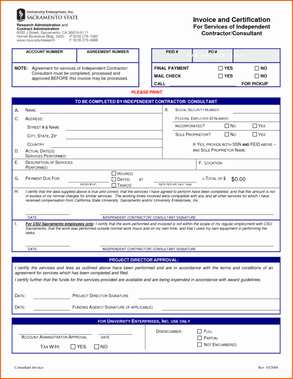 Independent Contractor Invoice Template Lovely Independent Contractor Invoice Sample Spreadsheet