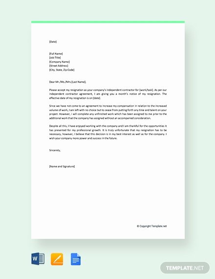 Independent Contractor Resignation Letter Best Of 138 Free Resignation Letter Templates [download Ready Made Samples]