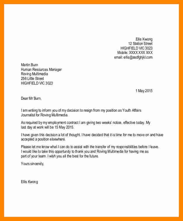Independent Contractor Resignation Letter Unique 6 Independent Contractor Resignation Letter