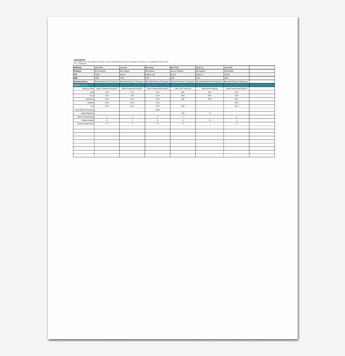 Information Technology Inventory Template Elegant asset Inventory Template 4 for Excel &amp; Pdf format