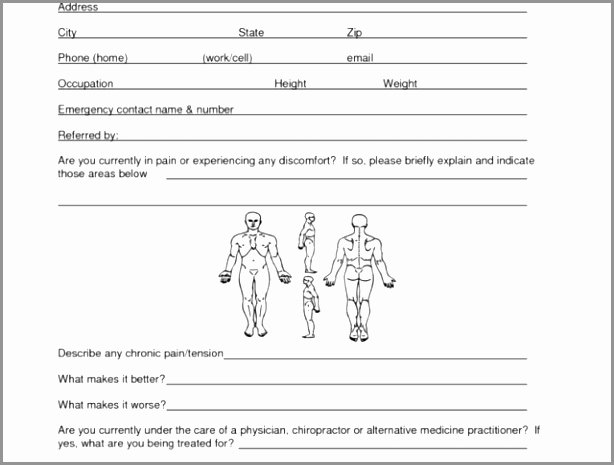 Intake form Template Word Awesome 5 Massage therapy Intake form Template