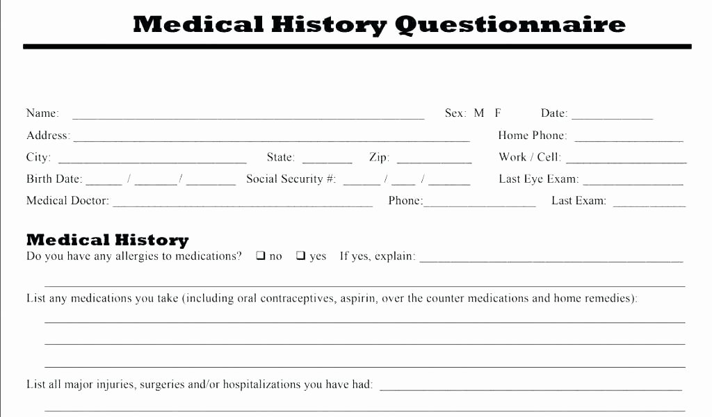 Intake form Template Word Inspirational Patient Intake form Template Word