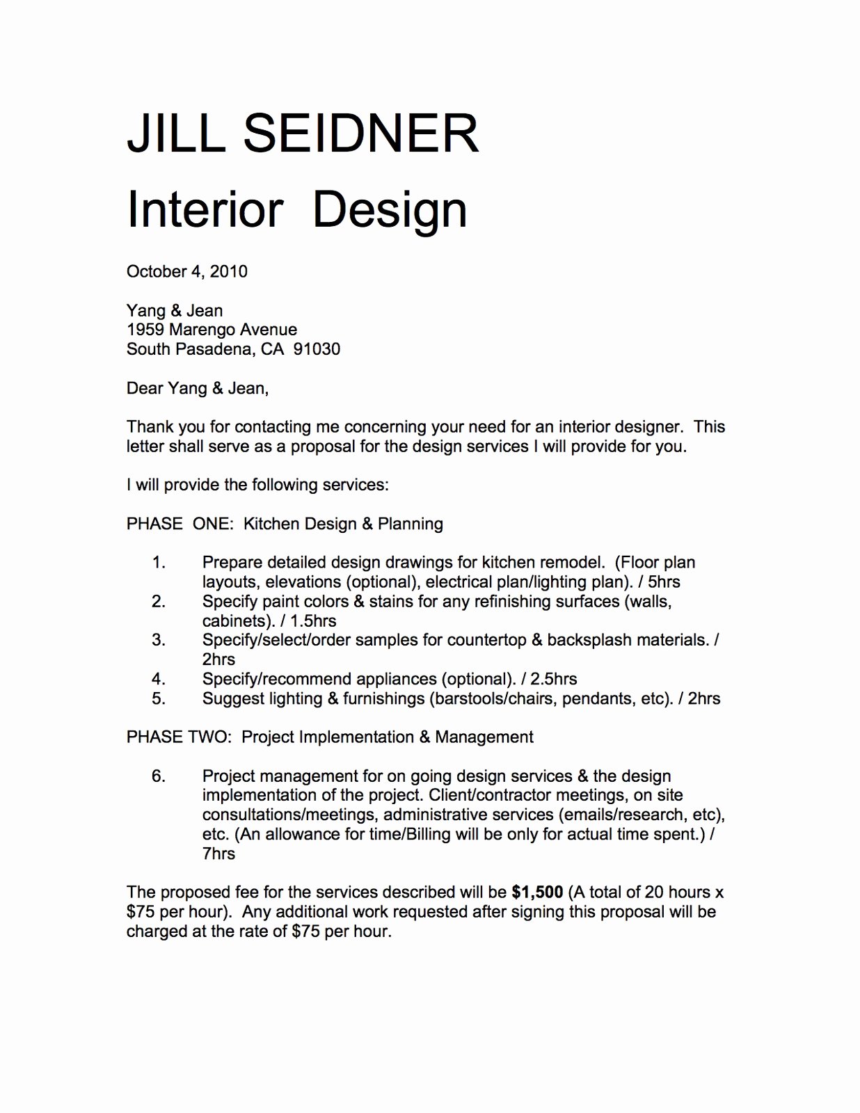 Interior Design Proposal Template Awesome Jill Seidner Interior Design Yang &amp; Jean Kitchen