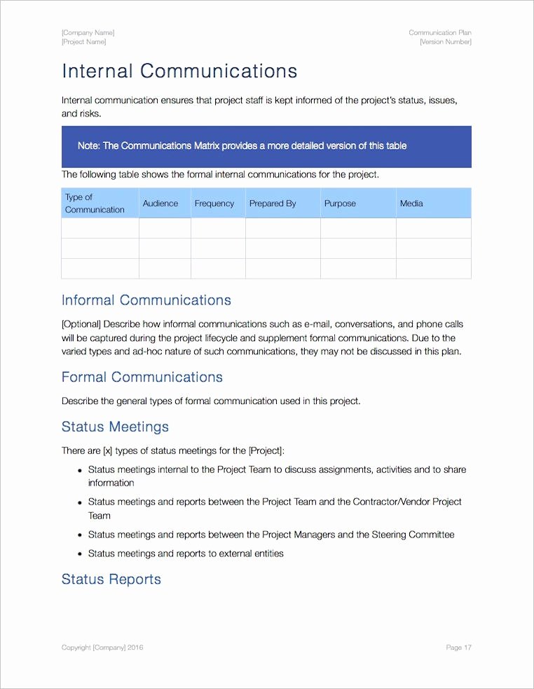 Internal Communications Plan Template Elegant Munication Plan Template Apple Iwork Pages Numbers – Templates forms Checklists for Ms