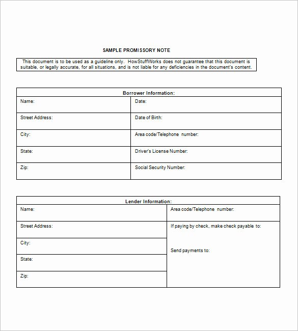 International Promissory Note Template Unique 10 Promissory Note form – Free Sample Example format Download
