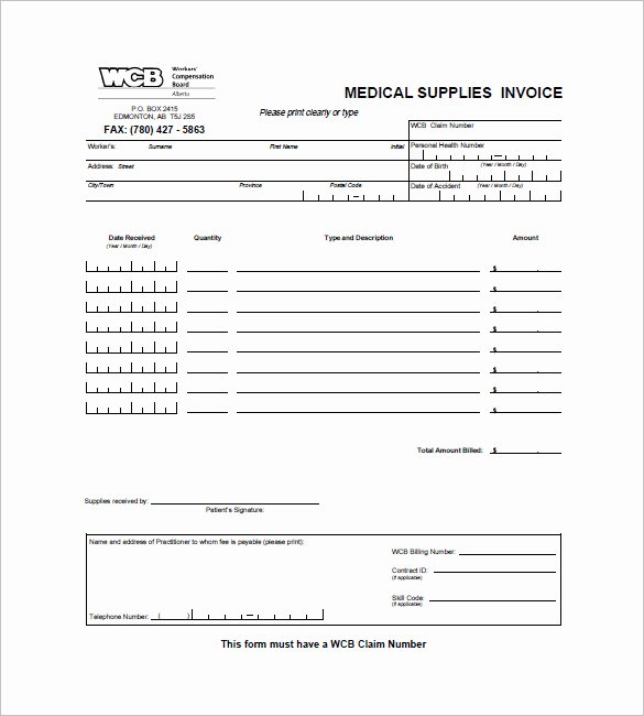 Invoice for Medical Records Template New Medical and Health Invoice Template 15 Free Word Excel Pdf format Download