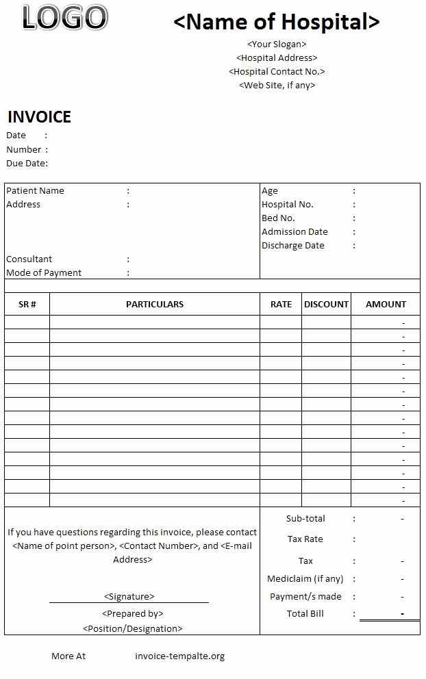 Invoice for Medical Records Template Unique 30 Of Medical Invoice Template
