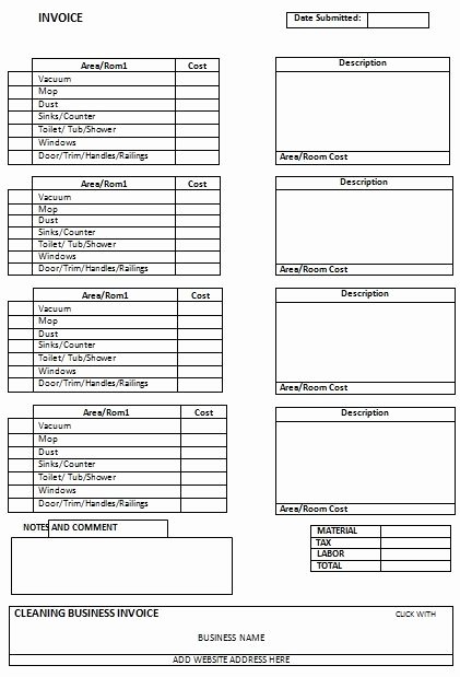 Invoice Template for Cleaning Services Beautiful Blank Cleaning Invoice Free Cleaning Invoice Templates