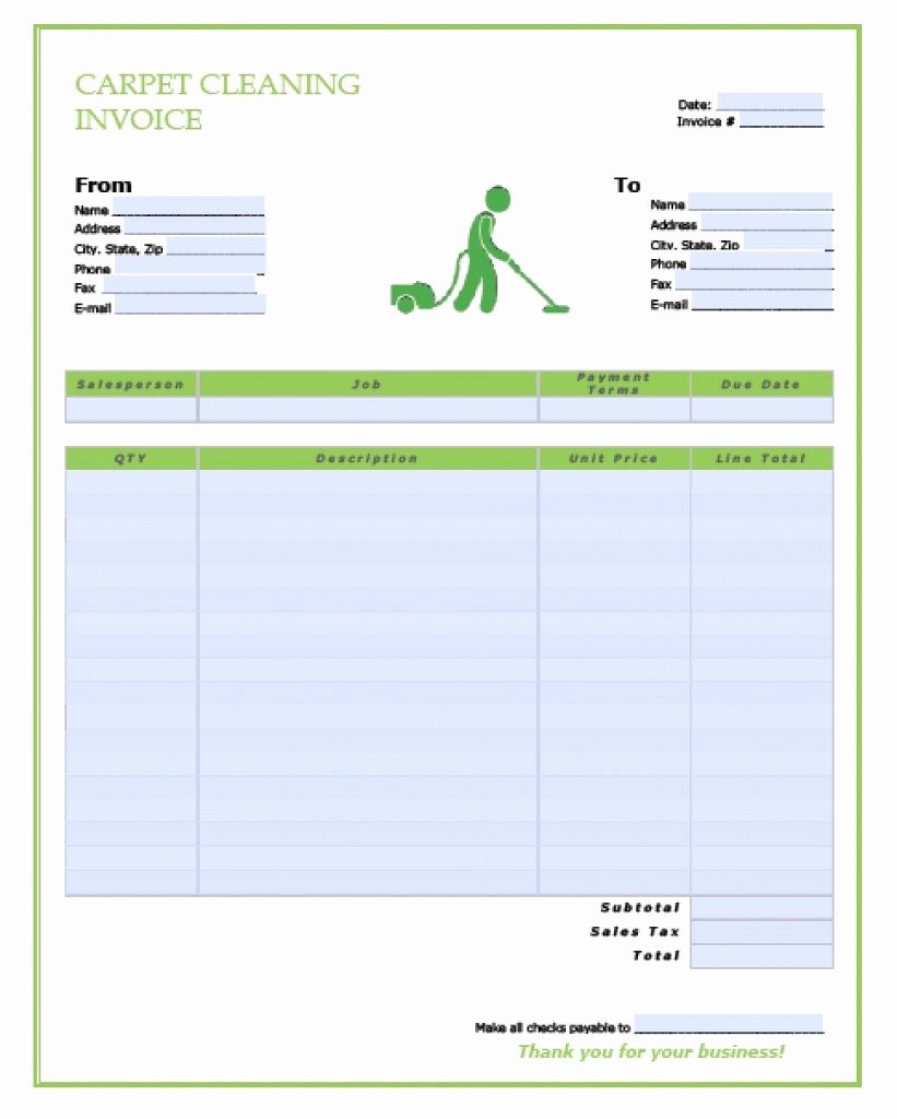 Invoice Template for Cleaning Services Unique Carpet Cleaning Invoice Template Free Seven Various Ways Ah – Studio Blog