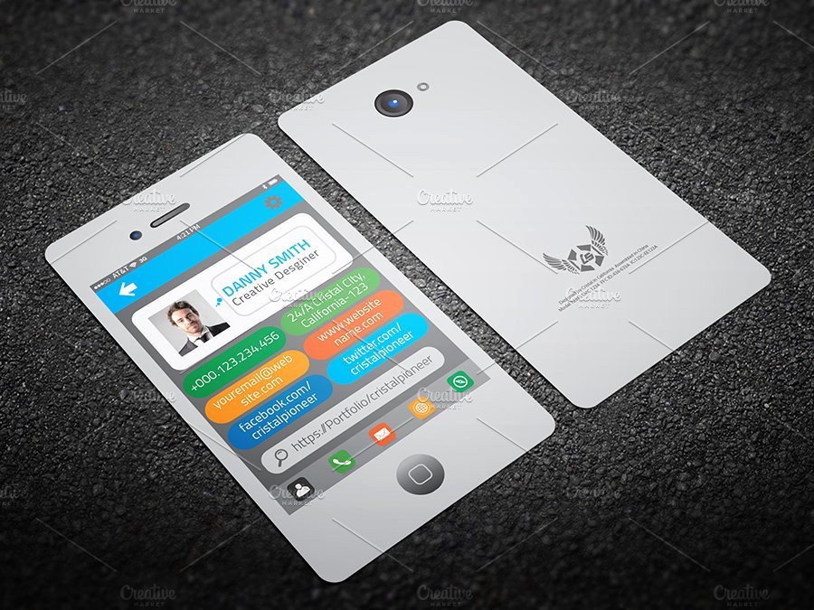 iPhone Business Card Template Fresh iPhone Style Business Card Business Card Templates