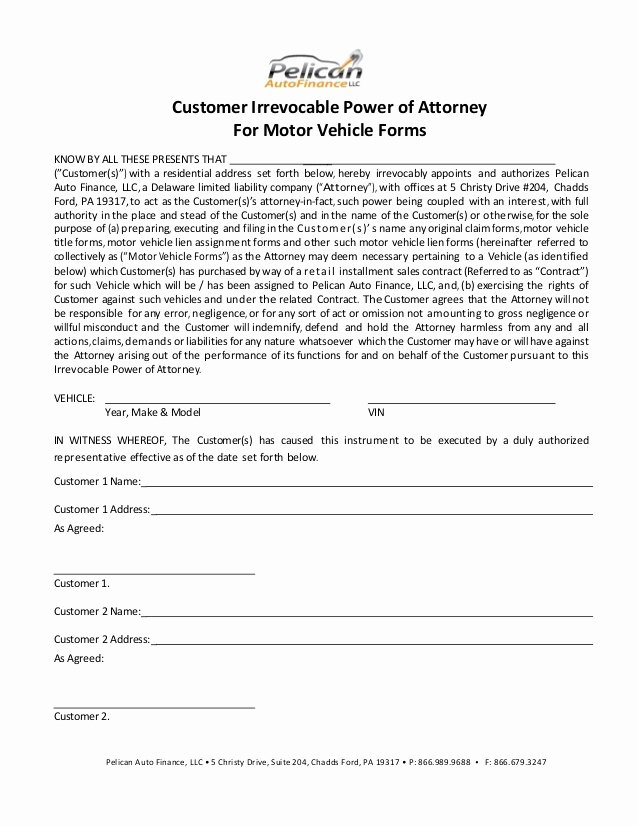 Irrevocable Power Of attorney form Awesome Dealer Funding Checklist Fillable V12 28 15