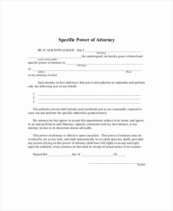 Irrevocable Power Of attorney form Best Of 10 Power Of attorney forms