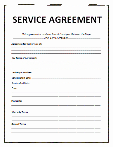 It Service Contract Template Best Of Service Agreement Template
