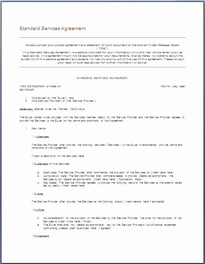 It Service Contract Template Unique Printable Templates Maintenance Contract Agreement