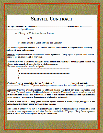 It Support Contract Template Elegant Contract Templates