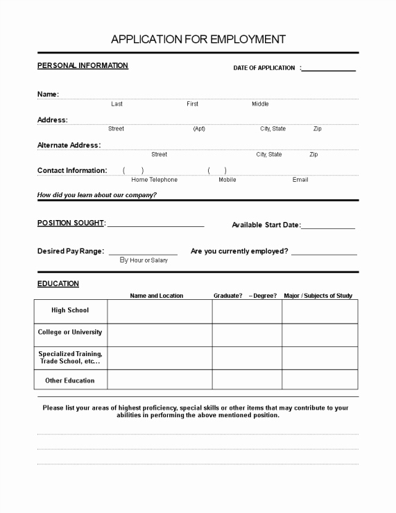 Job Application Template Doc Lovely to whom It May Concern