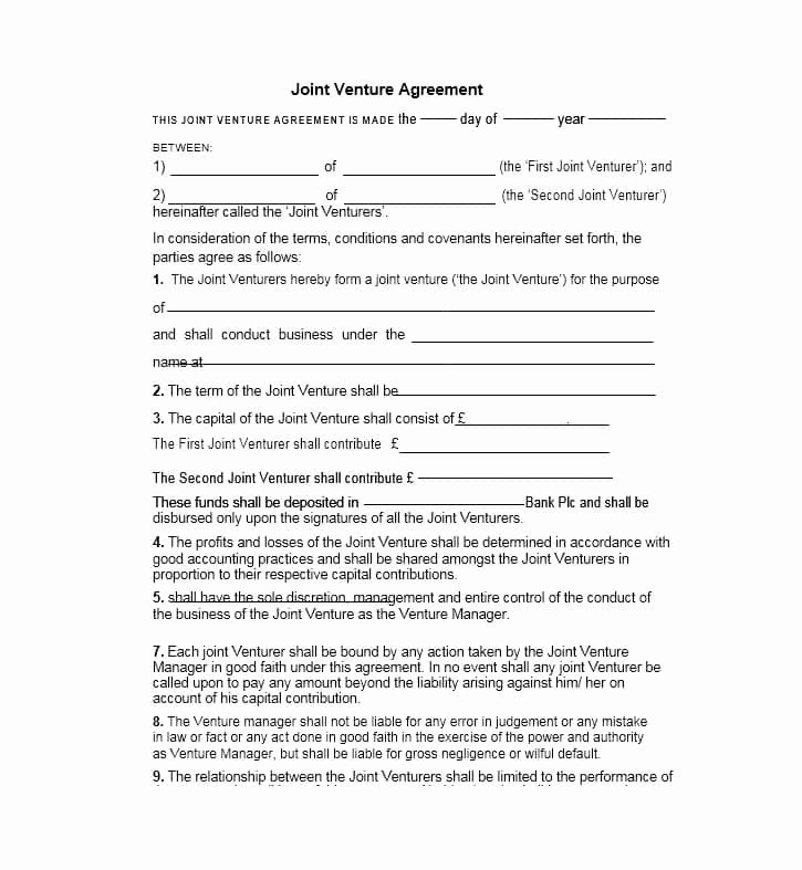 Joint Venture Agreement Pdf Beautiful 53 Simple Joint Venture Agreement Templates [pdf Doc] Template Lab