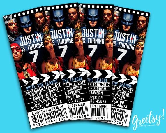 Justice League Birthday Invitations Awesome Justice League Invitation Justice League Birthday Justice