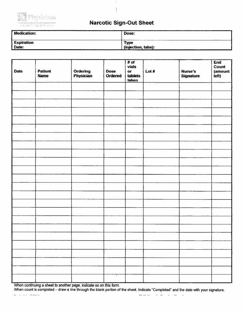 Key Sign Out Sheet Best Of Sample Policies Narcotic Sign Out Sheet Kdj Consultants