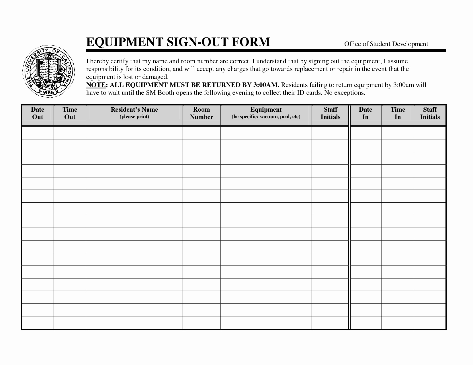 Key Sign Out Sheet Lovely Best S Of tool Sign Out Template Equipment Sign Out