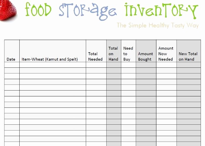 Kitchen Prep List Template Awesome Food Storage Inventory Spreadsheets You Can Download for Free Prepared Housewives