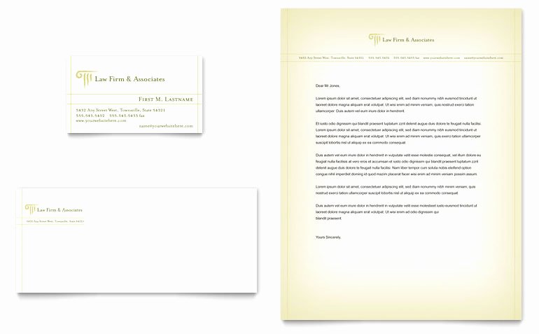 Law Firm Letterhead Templates Luxury attorney &amp; Legal Services Business Card &amp; Letterhead Template Word &amp; Publisher