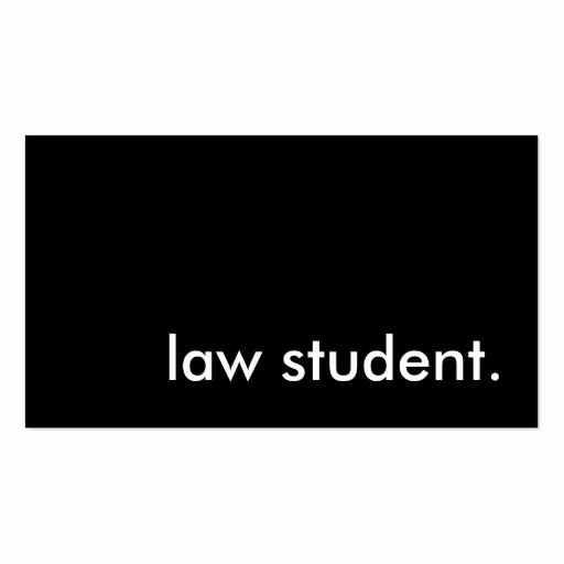 Law Student Business Cards Luxury Law Student Business Card