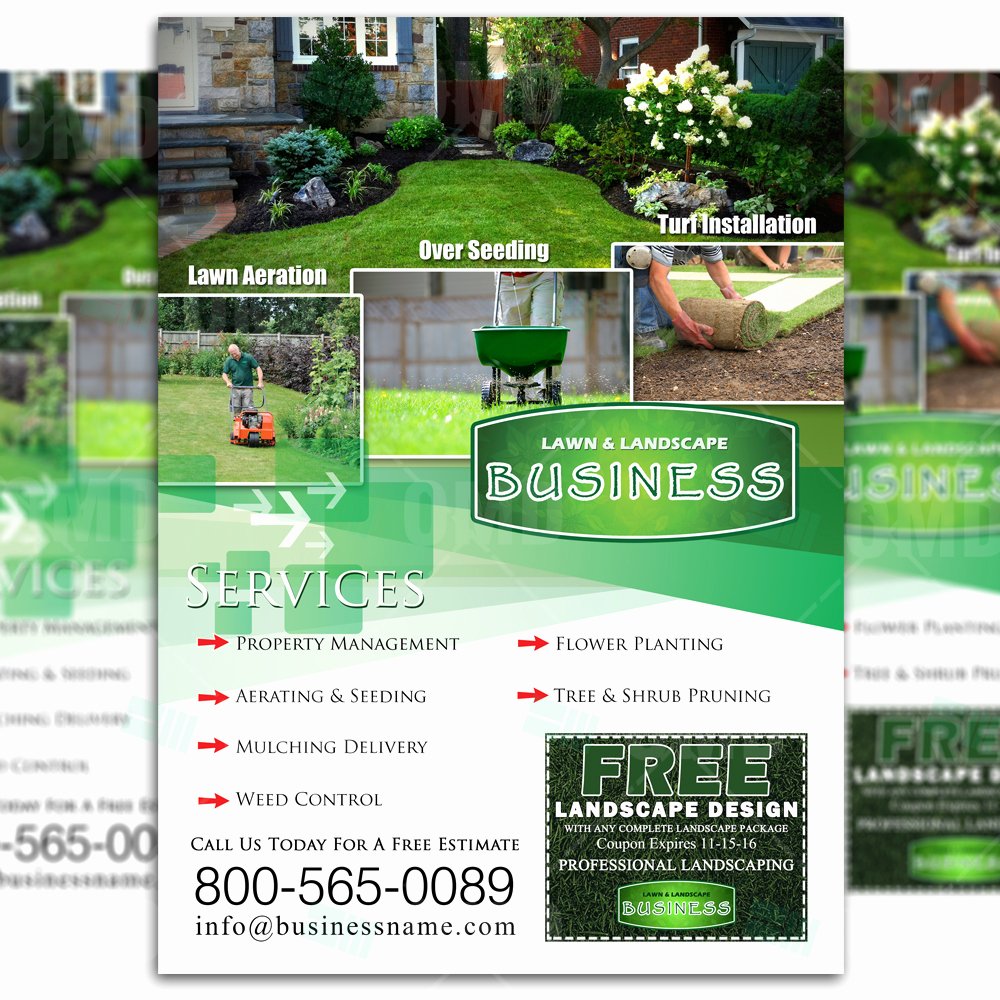 Lawn Care Advertising Flyers Beautiful Lawn Care Flyer Design 3 – the Lawn Market