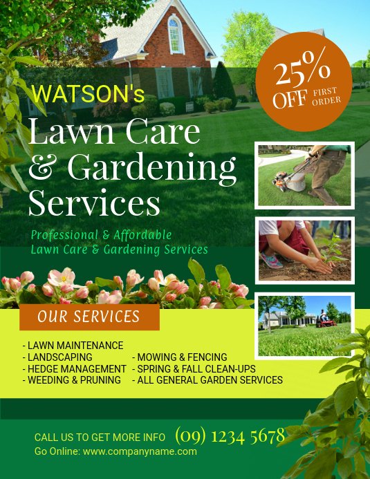 Lawn Care Service Flyers Awesome Lawn and Landscaping Flyer Template