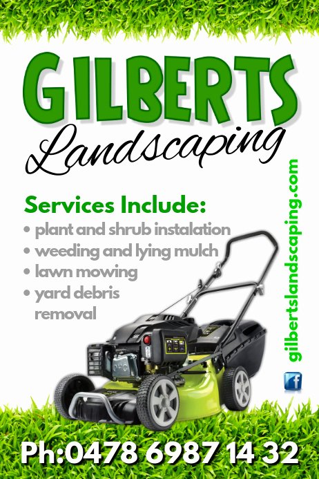 Lawn Mower Flyers Templates Lovely Landscaping Poster Template